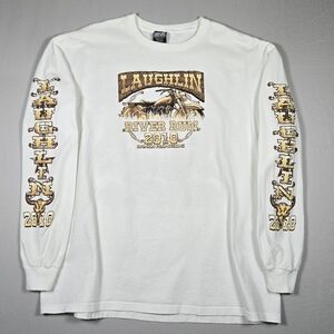 Rare 2010 Laughlin River Run Graphic Long Sleeve T-Shirt | Made in USA | XL
